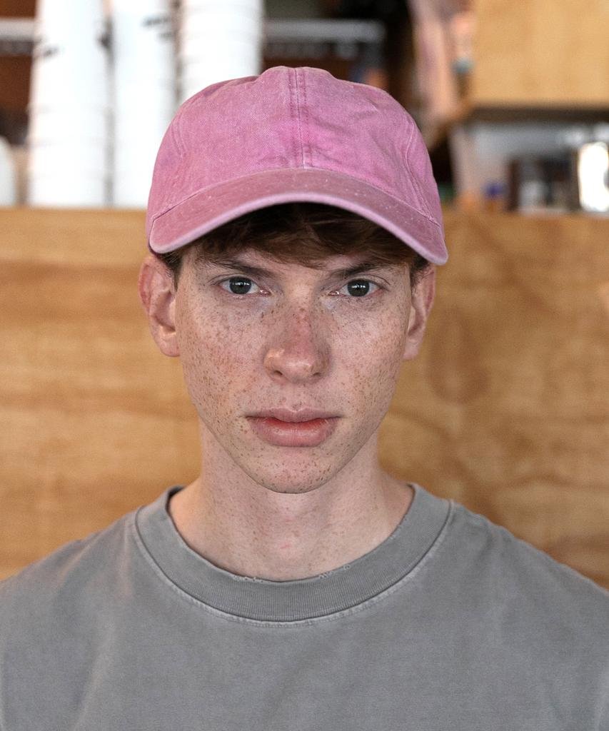 Chaebteo Standard Stone-Washed Ball Cap-Pink