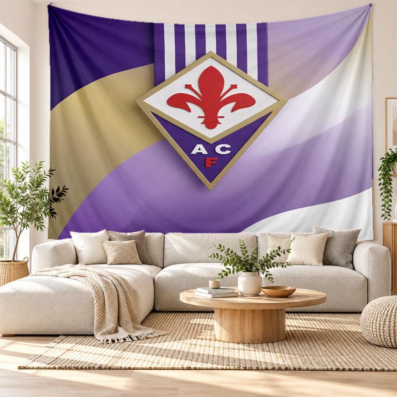 Fiorentina FC Wall Tapestry, Soft Fabric Wall Hanging, Decorative Backdrop For Bedroom Home Wall Art