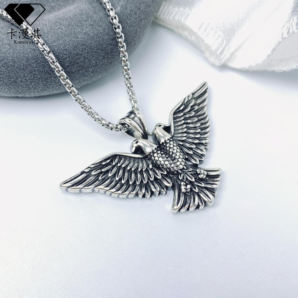 European and American Retro Hip-hop Eagle Necklace, High-end Sense, Same Style for Men and Women, Medieval Style, Heavy Industry Accessories
