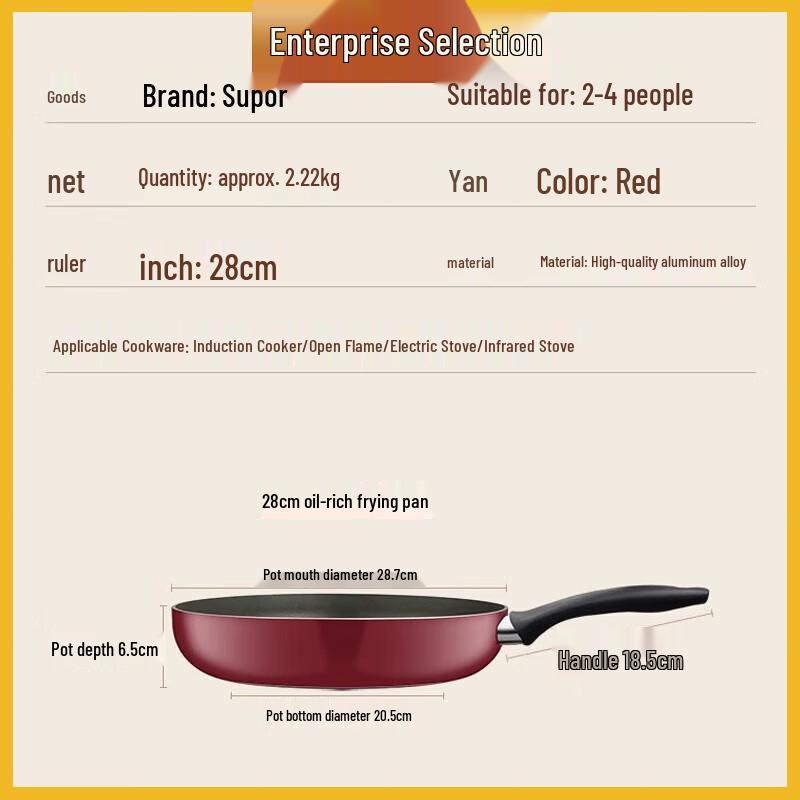 SUPOR Flame Red Dot Non-stick Frying Pan