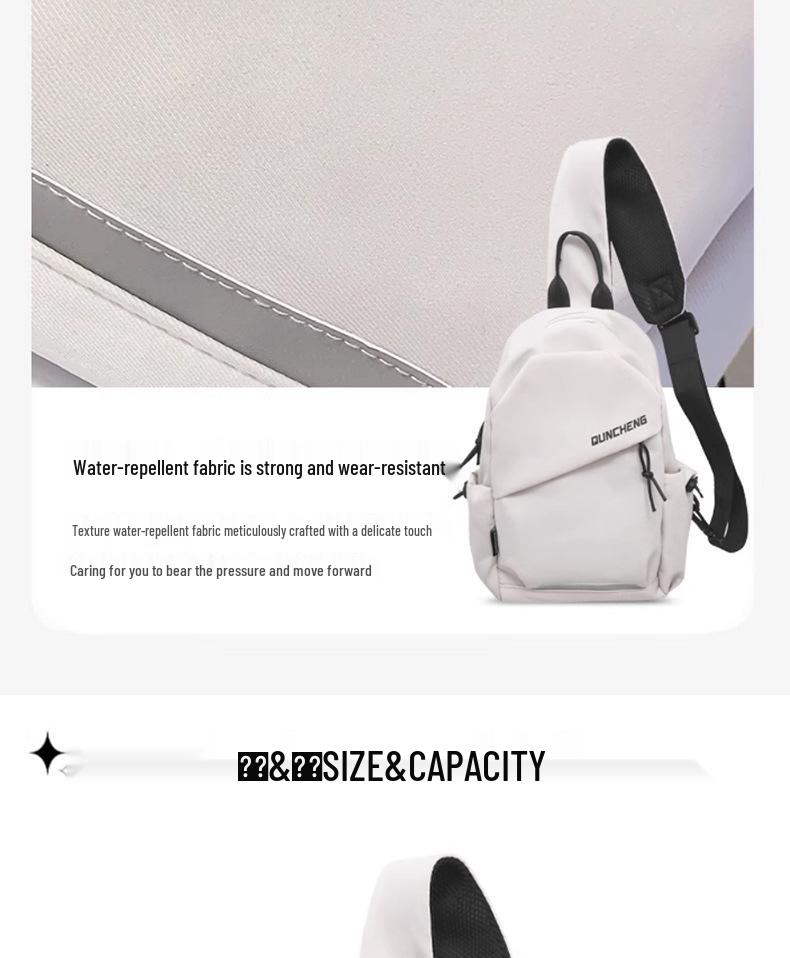 Unisex Crossbody Chest Bag: Lightweight, Single Shoulder Backpack for Hiking and Travel, Fits Tablets