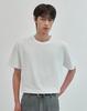 WORK ON BODY OFF (Nipple Cover) Airbit Cooling Solid Semi-Overfit Short Sleeve T-Shirt [White]