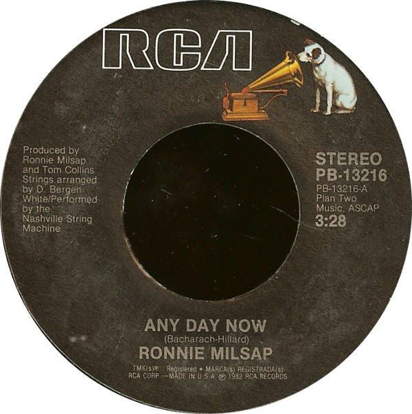 

7inch Record RONNIE MILSAP - Any Day Now PB13216 RCA 1982 US Rock Used