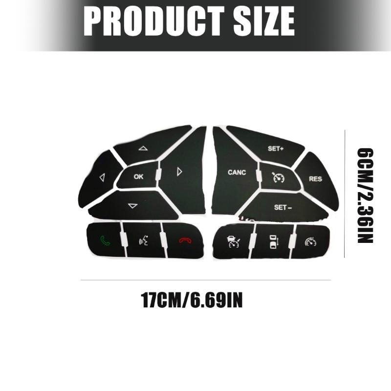 Antiscratch Premium PVC Protective Decals For Faded Automotive Control Buttons Easy Installation Scratch Proof Design