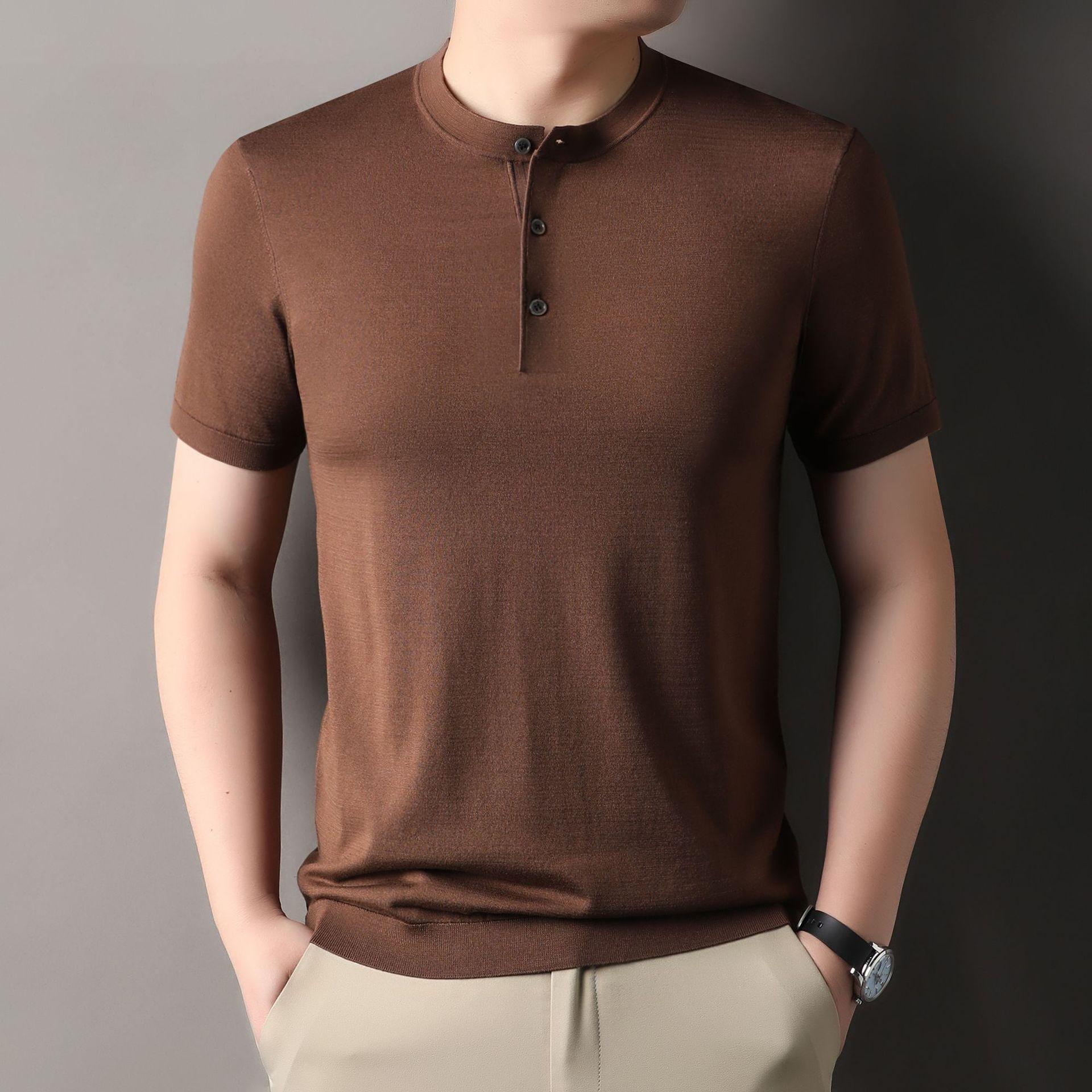 

Summer Men s T-shirt Short-sleeved High-end Casual Versatile Bottoming Shirt Men s Clothes M