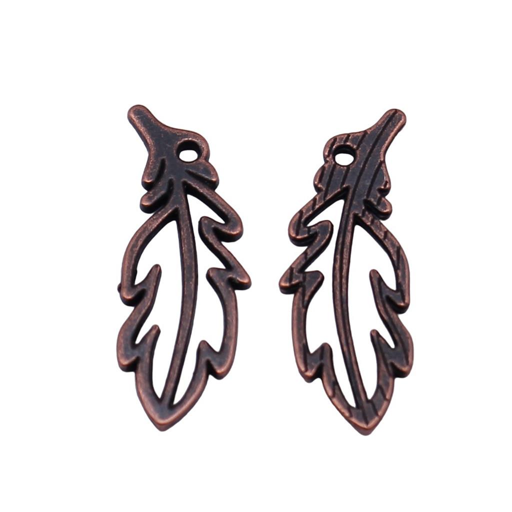 Feather Charms Multi Color Alloy Leaf Pendants For Boho Style DIY Jewelry Accessories