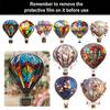 Hot Air Balloon Sun Catcher Colorful Stained Hangable Ornament Lantern Pendant for Outdoor Garden Terrace Yard Balcony Patio
