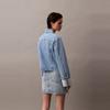Calvin Klein Trendy Rolled Cuff Cotton Denim Jacket Women Jackets Light-Blue 44B742G