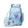 3 Piece School Backpack Set for Students Large Capacity Oxford Cloth Schoolbag with Shoulder Strap and Pencil Case