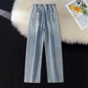 Women's Lyocell Blend Drawstring Elastic Waist Jeans