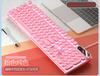 K500 Rosa Tastatur Gemischte Farbe Weiß Rosa Tastenkappen 104 Tasten Kabelgebundene Gaming-Tastatur für Laptop PC