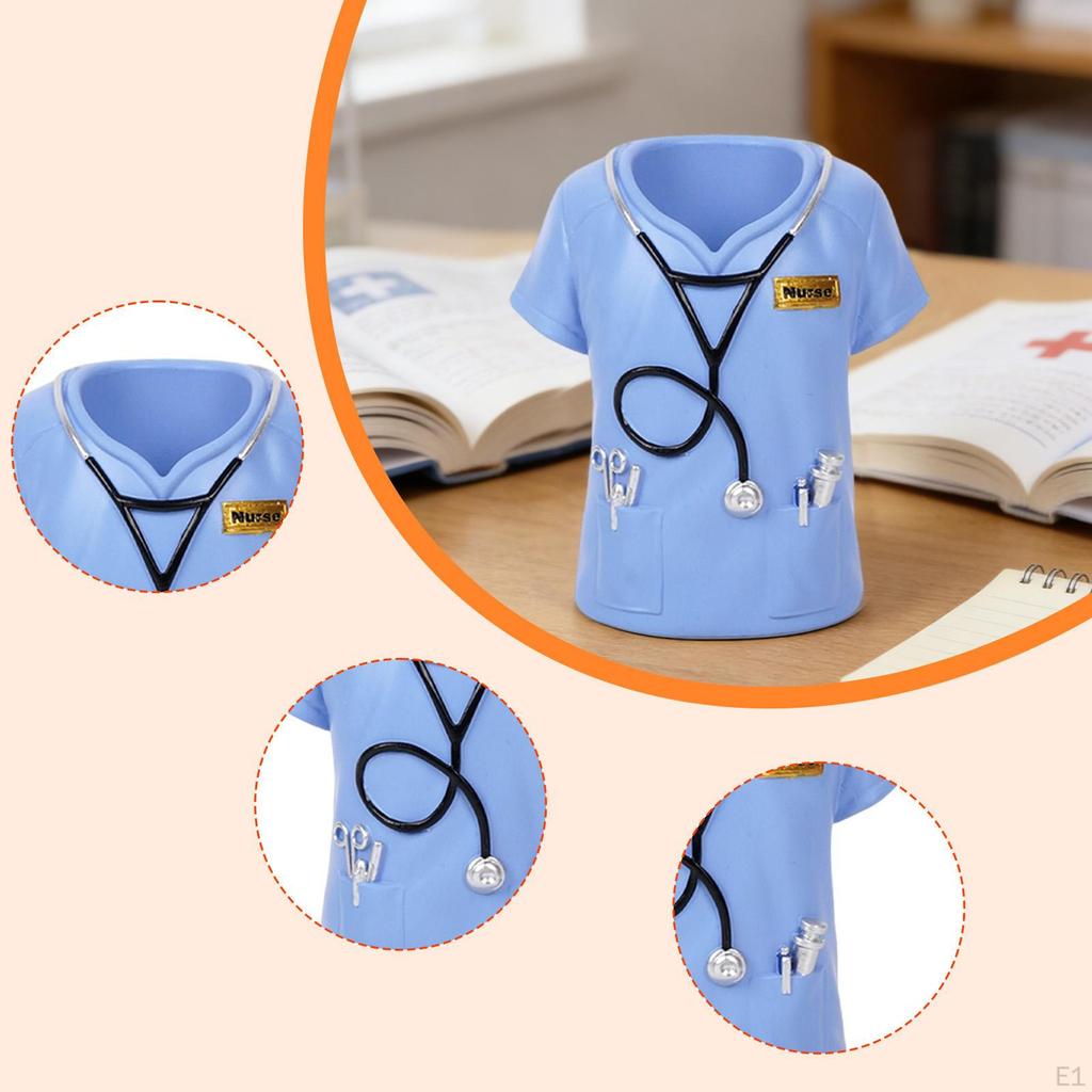 Nurse Scrub Top Pen Holder Gift Pencil Tabletop Ornament for Desk Shelf