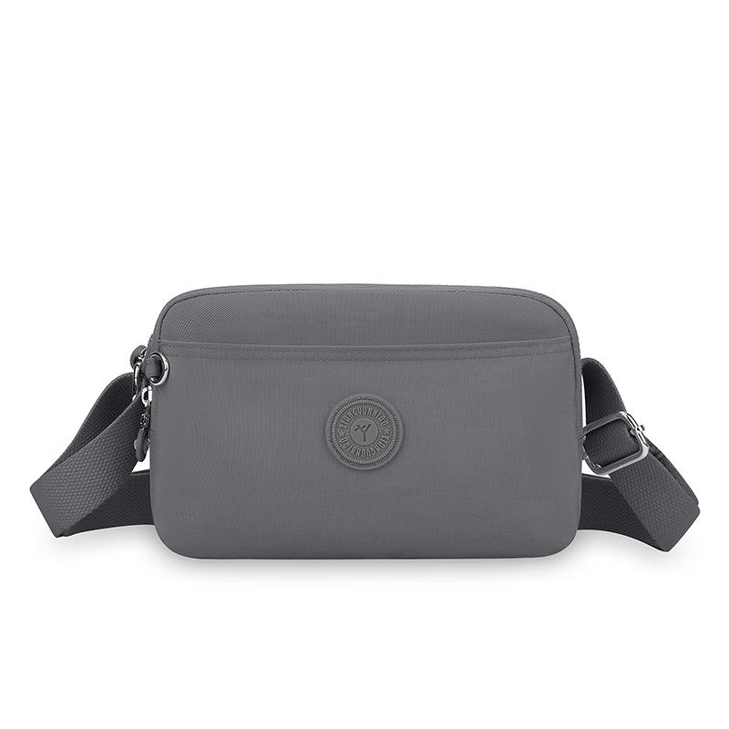 Nylonová crossbody taška s více kapsami, dámská lehká malá taška přes rameno