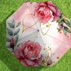 1pc Rose Floral Automatic Folding Umbrella, Heavy Duty 8 Rib Iron Frame,  Suitable for Travel, Daily Use, Birthday, Decor Gift m0104041