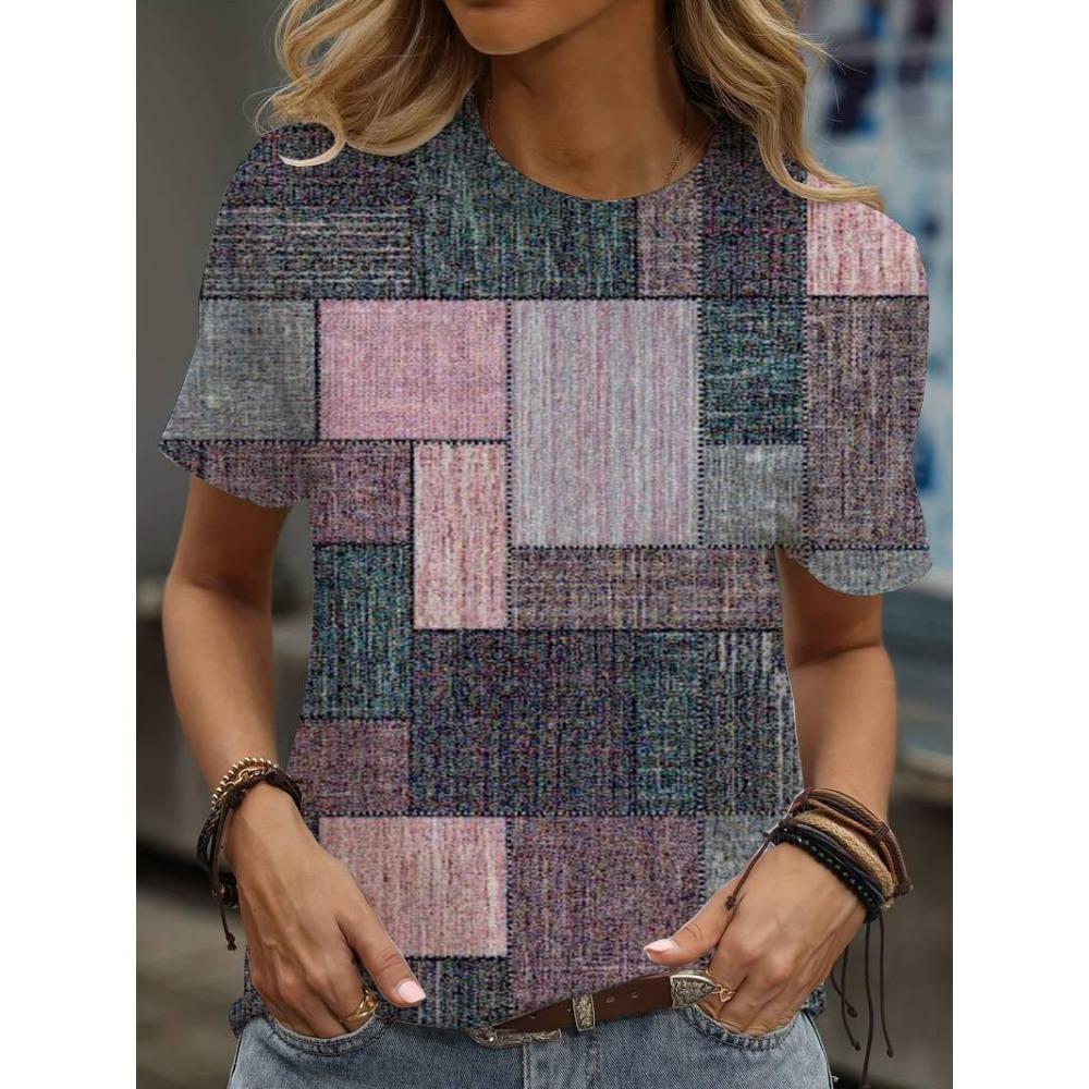 Clothes TShirts Summer 2025 Women's Clothing Short Sleeve 3D Print Cartoon T-shirts Clothing