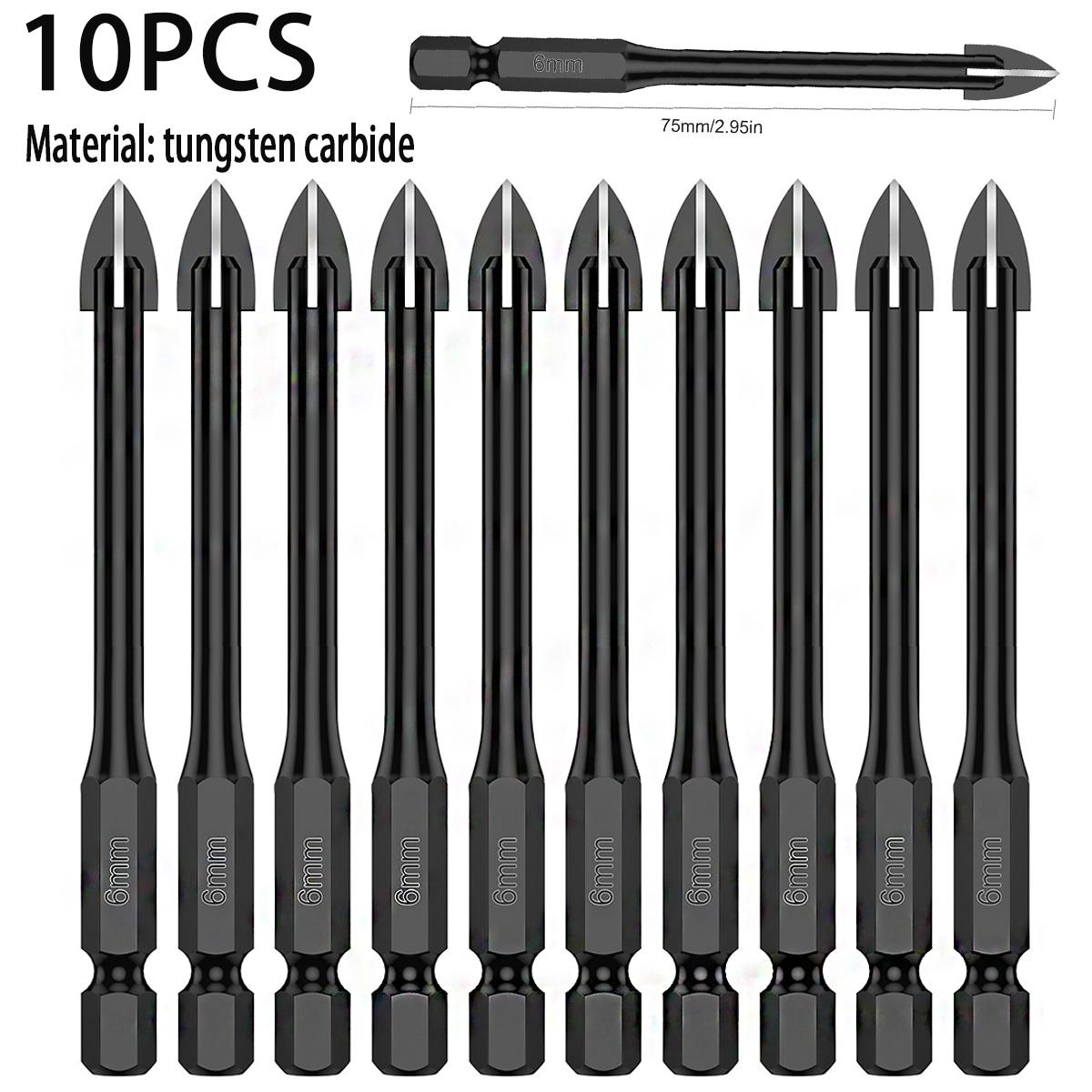 

Набор из 12 крестообразных шестигранных сверл по плитке, сверло по плитке, фарфору, стеклу, бетону, керамическому отверстию, шестигранный хвостовик 3-12 мм, твердый сплав