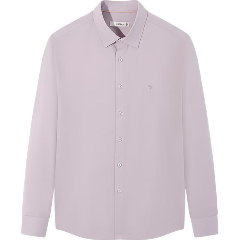 Qipai Men's Modal Jacquard Long-Sleeve Business Shirt