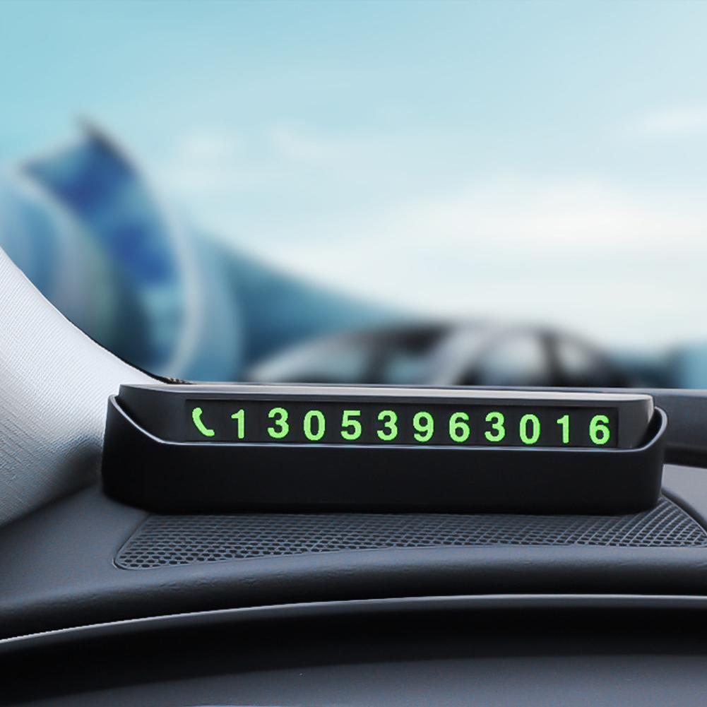 Car Temporary Parking Card Phone Number Card Plate Night Glow High Temperature Resistance Telephone Number For Car Park Access