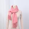 Big Red Scarf Korean Style Women's Winter Imitation Cashmere Thickened All Match Warm Shawl Solid Color Dual Use