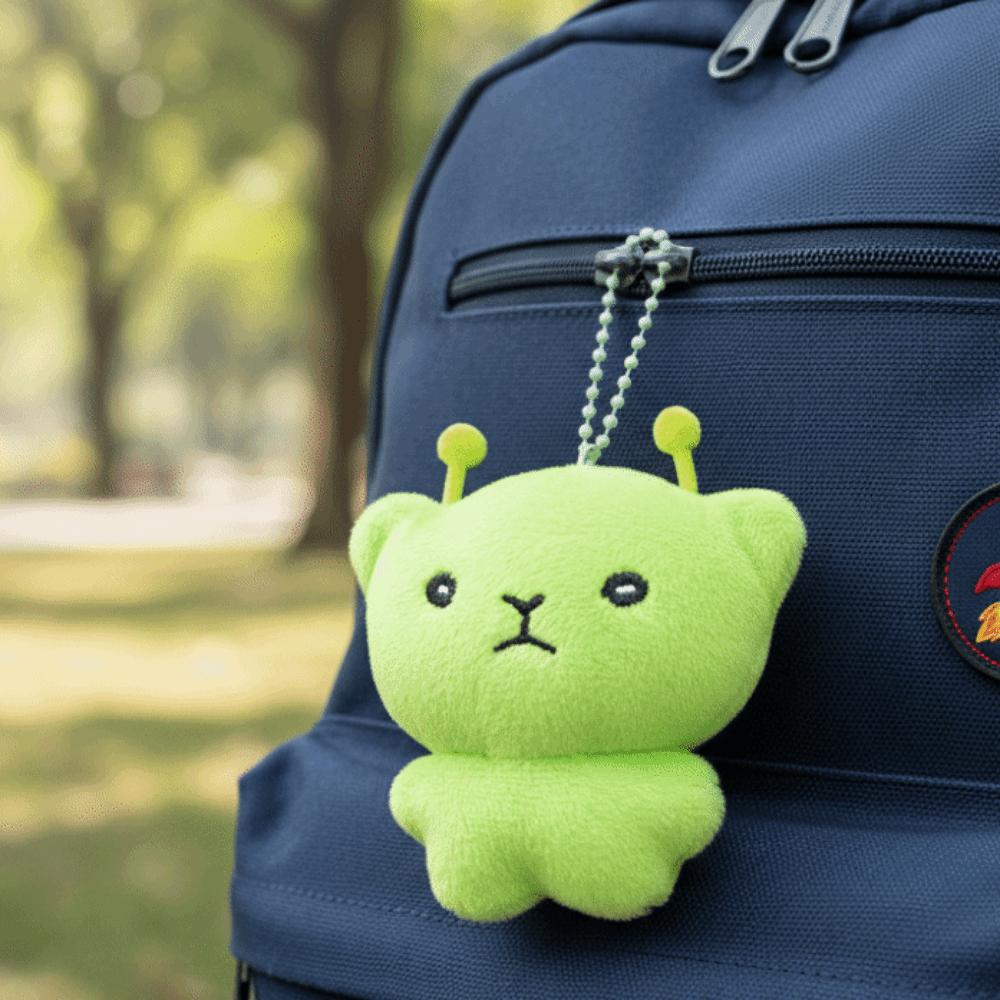 Mini Plush Backpack Pendant Cute Star Alien Cat Keychain New Mobile Phone Rope  Birthday