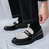 Neue Penny Loafer Mode Herren Spitz Wildleder Patchwork Kleid Freizeitschuhe Männlich Party Hochzeitskleid Homecoming Schuhe