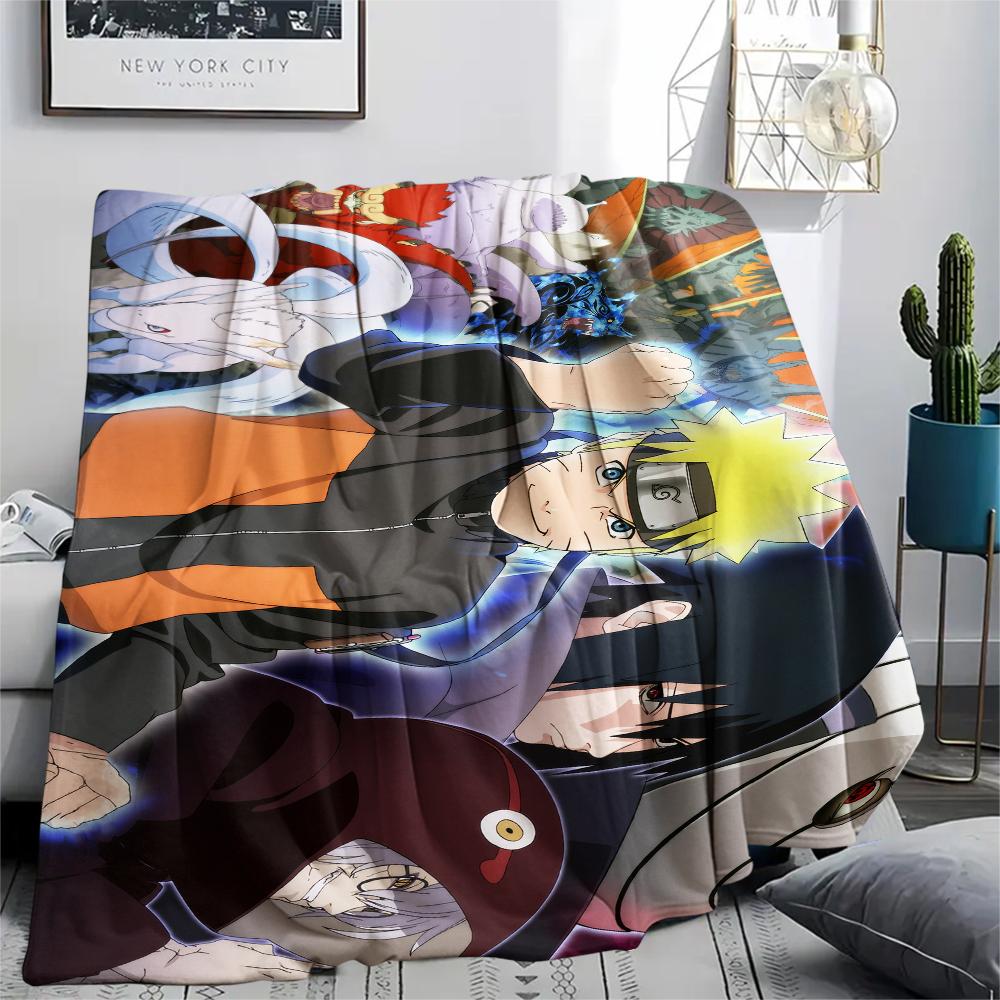 Anime Naruto pattern Flannel Blanket, High quality Comfortable for All Seasons, Home Decor, Warmth and Comfort, Perfect for Gifts.