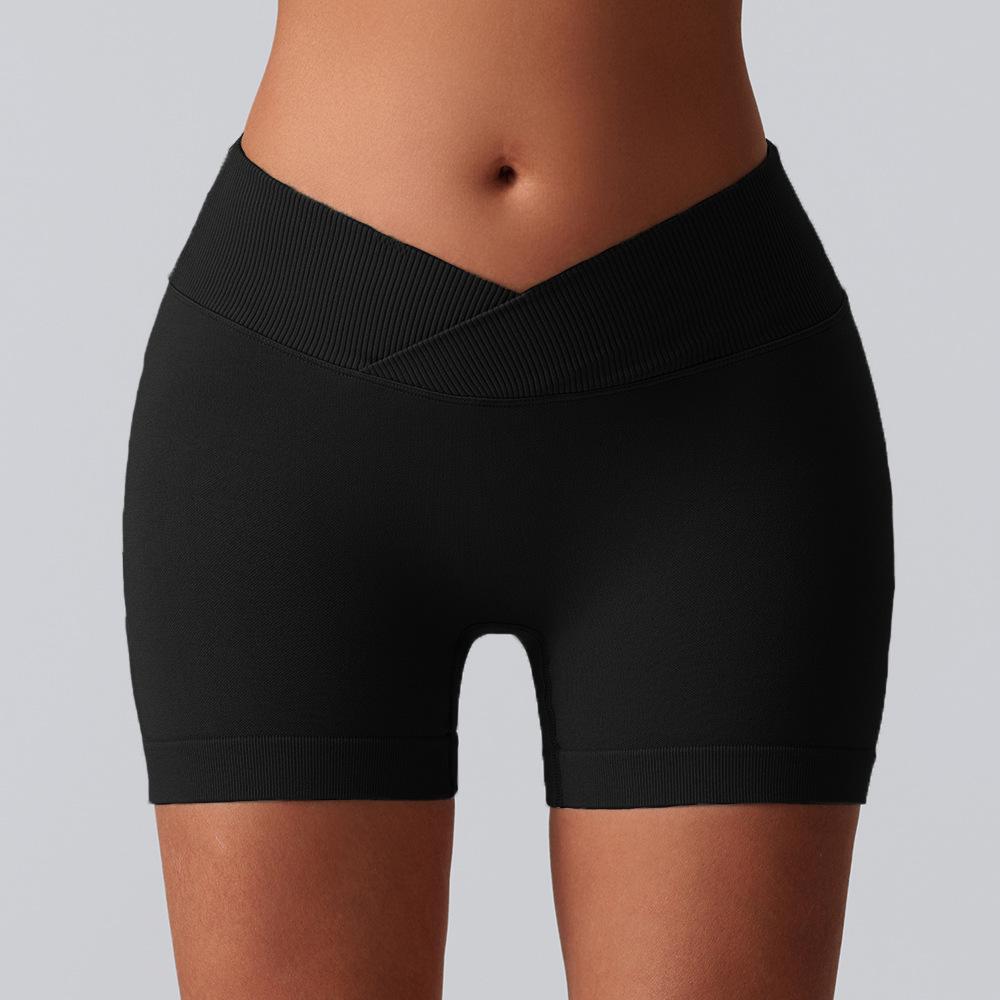 Outdoor Hip Lifting Dreiteilige Yoga-Shorts Hohe Taille Fitnesshosen Sport-Laufshorts Damen Yoga-Kleidung Schnelltrocknende Shorts Damen