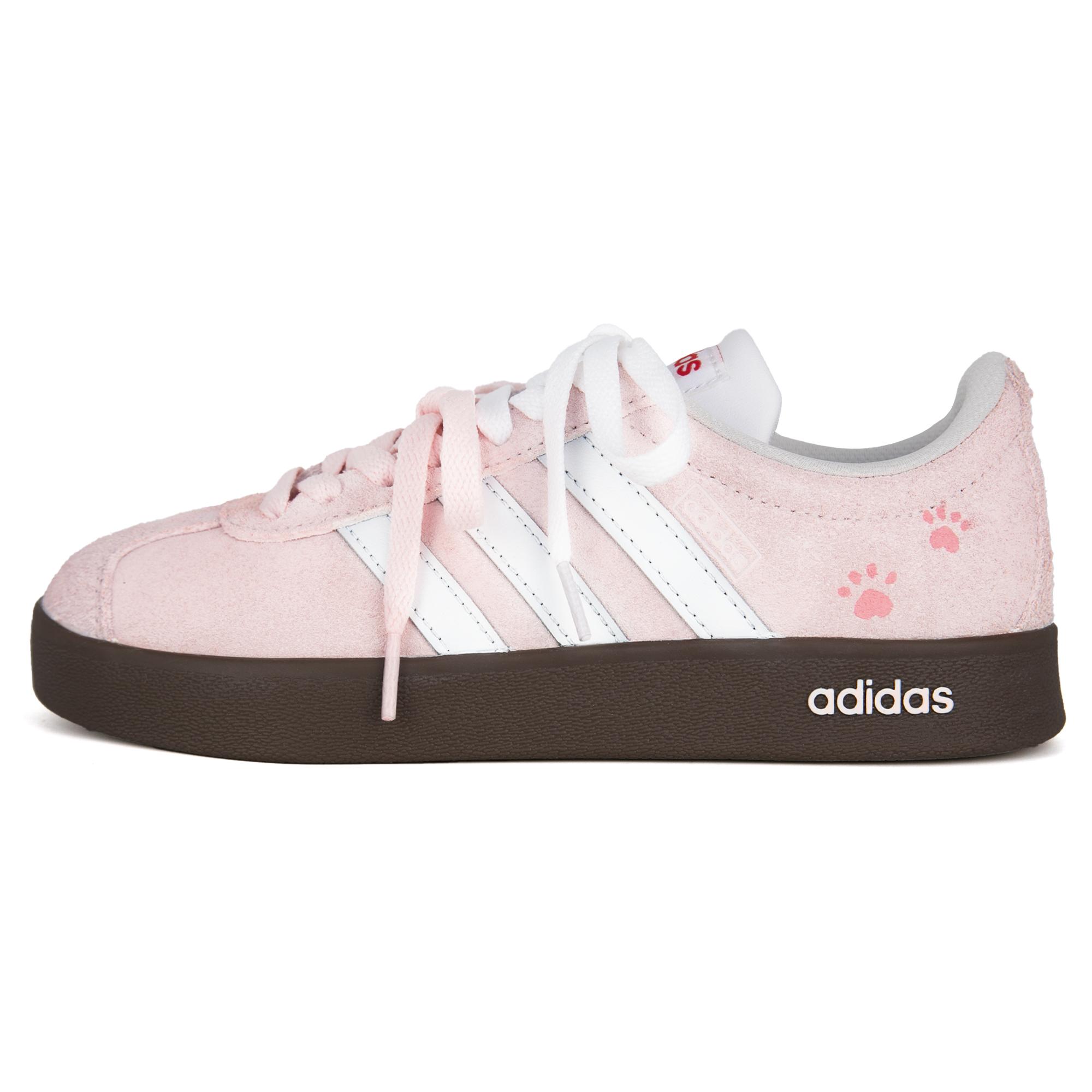 

Adidas VL COURT 2.0 Meow Girl Abrasion Resistant Abrasion Resistant Low top Skateboard Shoes Unisex Light Pink JS3003(Team1664-) 36