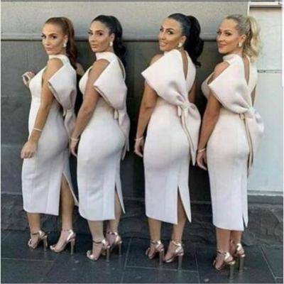Women's Plus Size Halter Bow Backless Evening Gown - Sleeveless, High Waist, Slimming Dress
