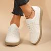 Retro Dexun Women's Shoes 2025 New Summer Flat-bottomed Wear-resistant Little White Sports and Leisure Forrest Gump Shoes Lace-up Board Shoes