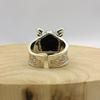 Adjustable Ox Head Ring Men Women Vintage Style Plated Animal Signet Band Retro Geometric Jewelry