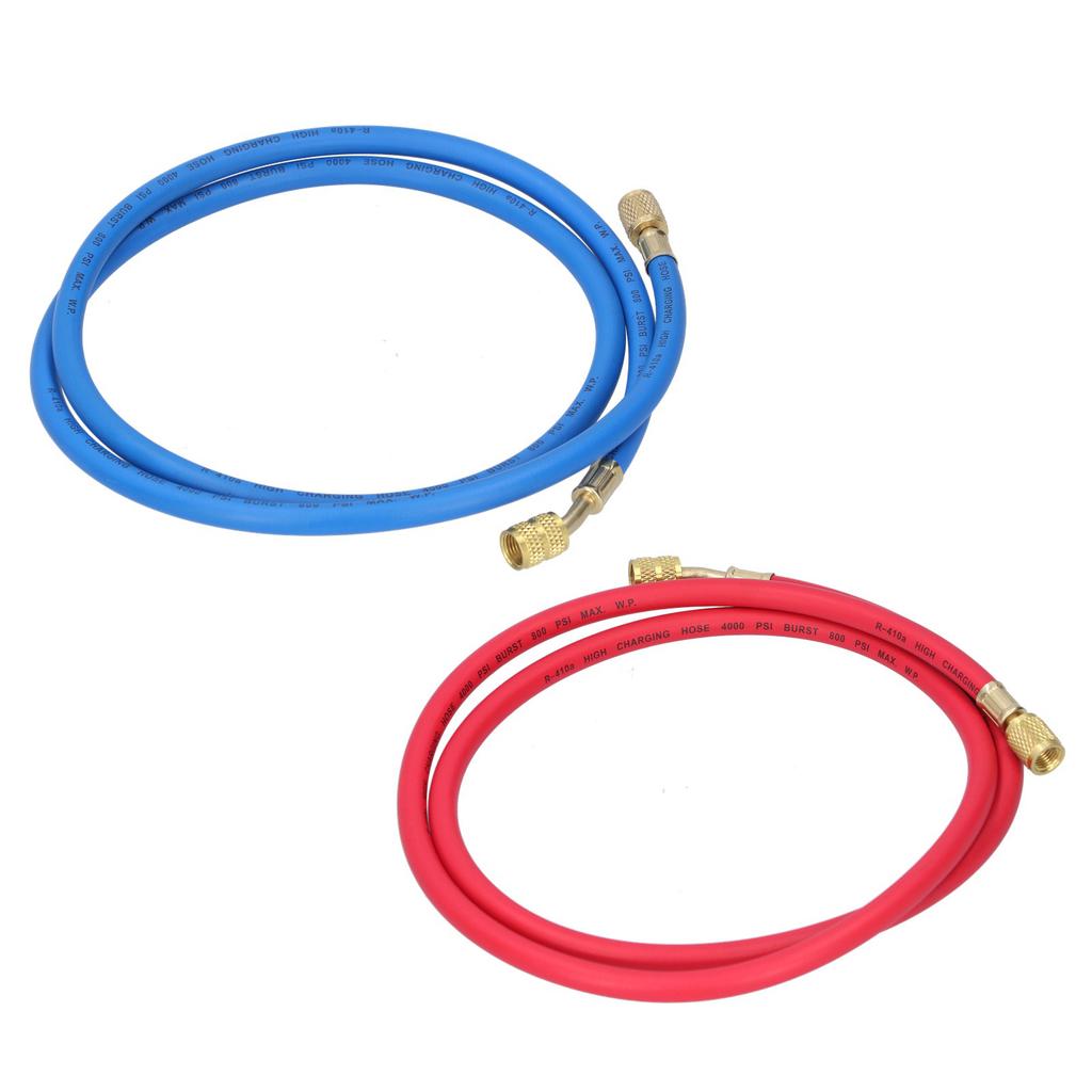 Refrigerant Charging Hose Fluoride Adding Tube Car Air Conditioning Repair Tool Car AccessoriesFor R410 2Pcs 1.5m