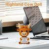 Highland Cow Knitted Doll Cute Alpaca-Like Plush Toy Soft Stuffed Animal Gift