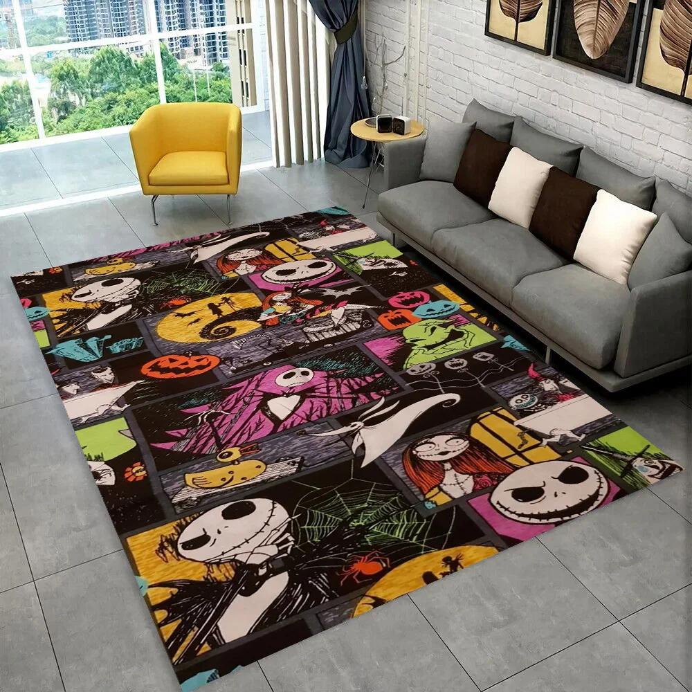 2025 New Christmas Cartoon The Nightmare Before Gift Carpet Rug for Bedroom Living Room Home Sofa Decoration,kid Decor Floor Mat