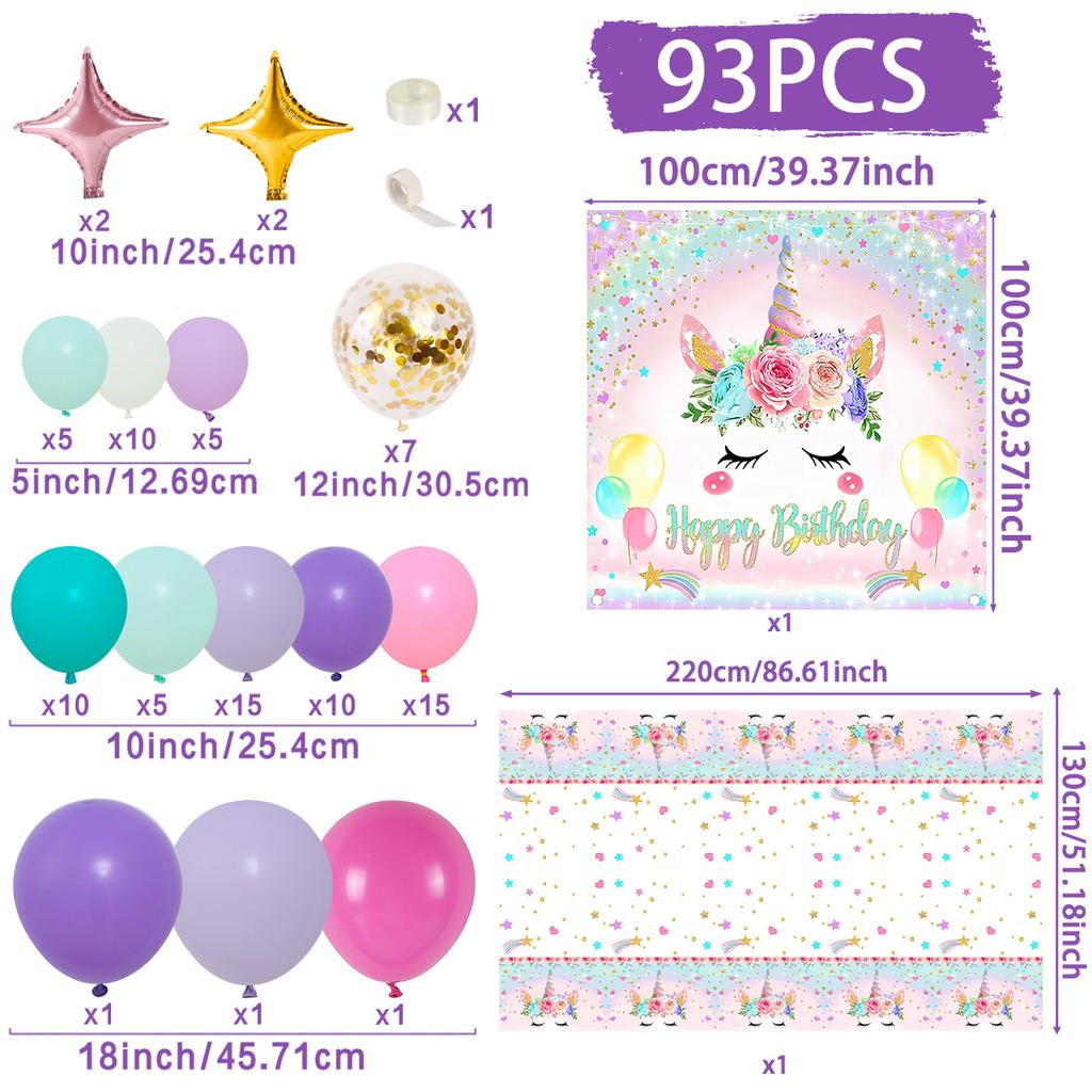 Unicorn Balloon Garland Arch Kit Ballon Unicorn Birthday Party Decoration Kids Gender Reveal Baptism Baby Shower Girl Decor