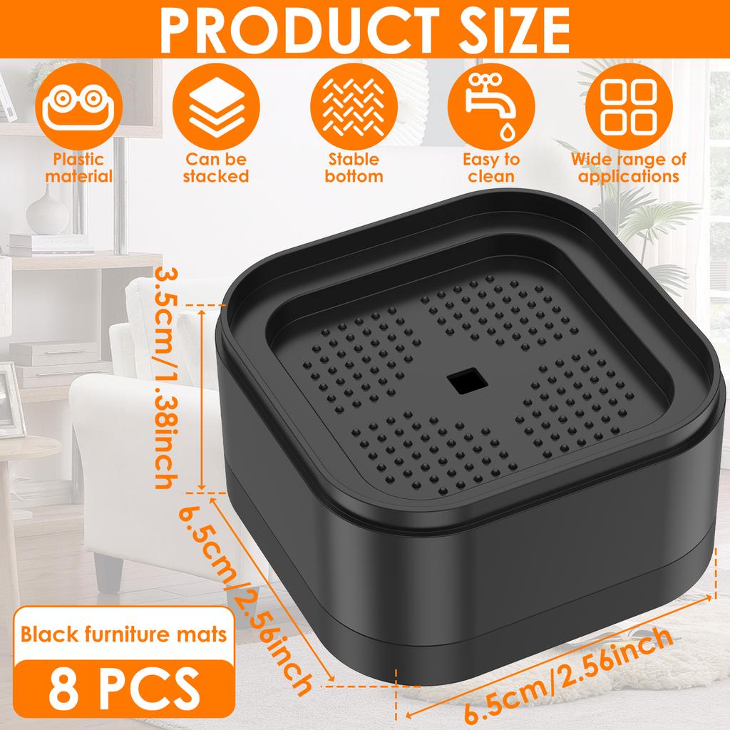 8/16 Bucăți Picioare Reglabile pentru Mobilier Riseri Stivuibili Tampoane pentru Înălțarea Scaunului Blocuri pentru Ridicarea Patului pentru Masă Birou Canapea Scaun Canapea