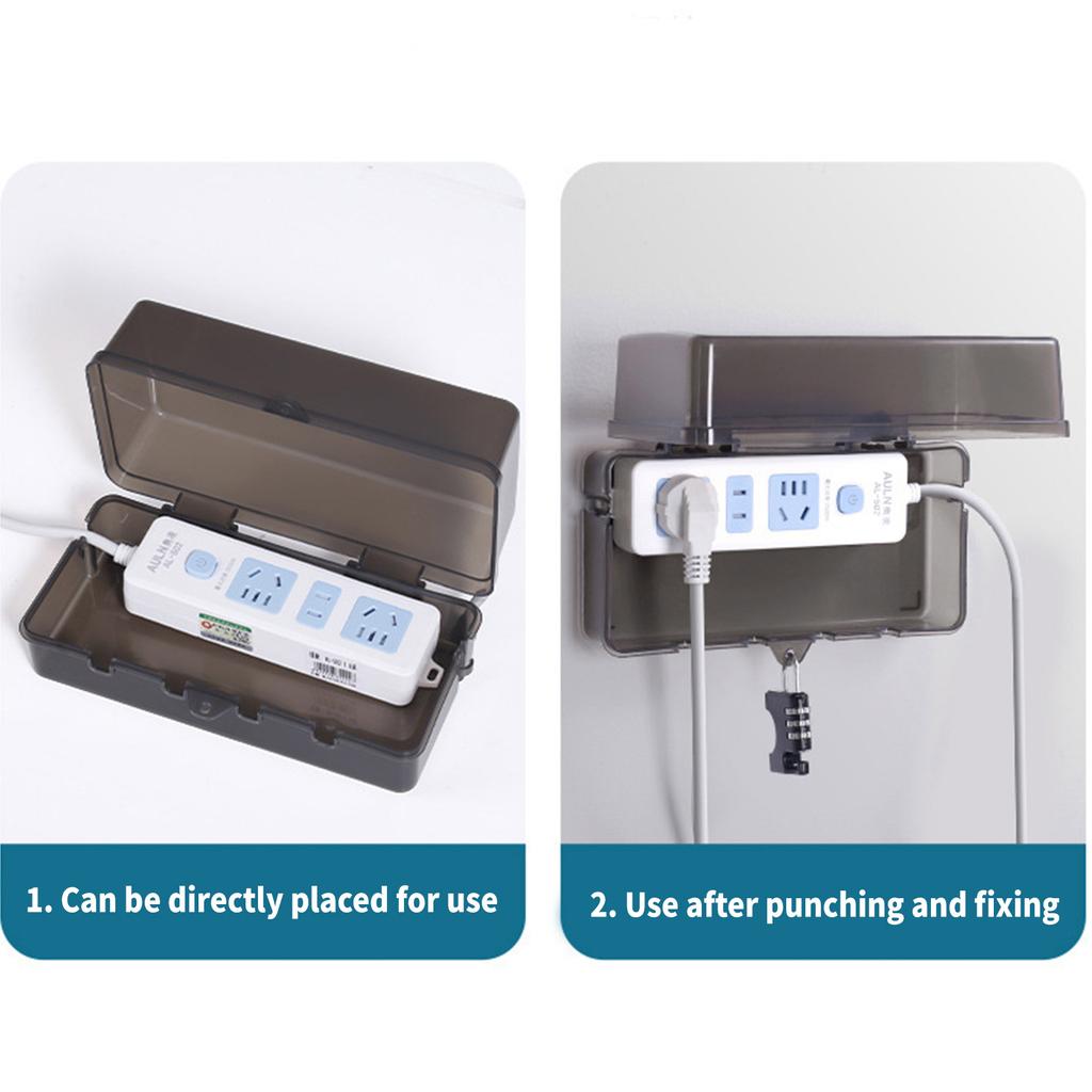 Plastic Plug Box Protective Cover Waterproof Cable Management Box Electric Outlet Protector Outdoor Electrical Box