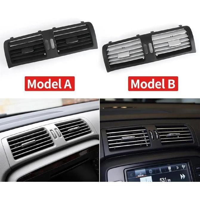 Car Front Center Dash Middle Air Conditioner AC Vent Grille Outlet Panel Compatible For Benz W251 R Class R300 R320 R350 R400 R500 (Color : Black)