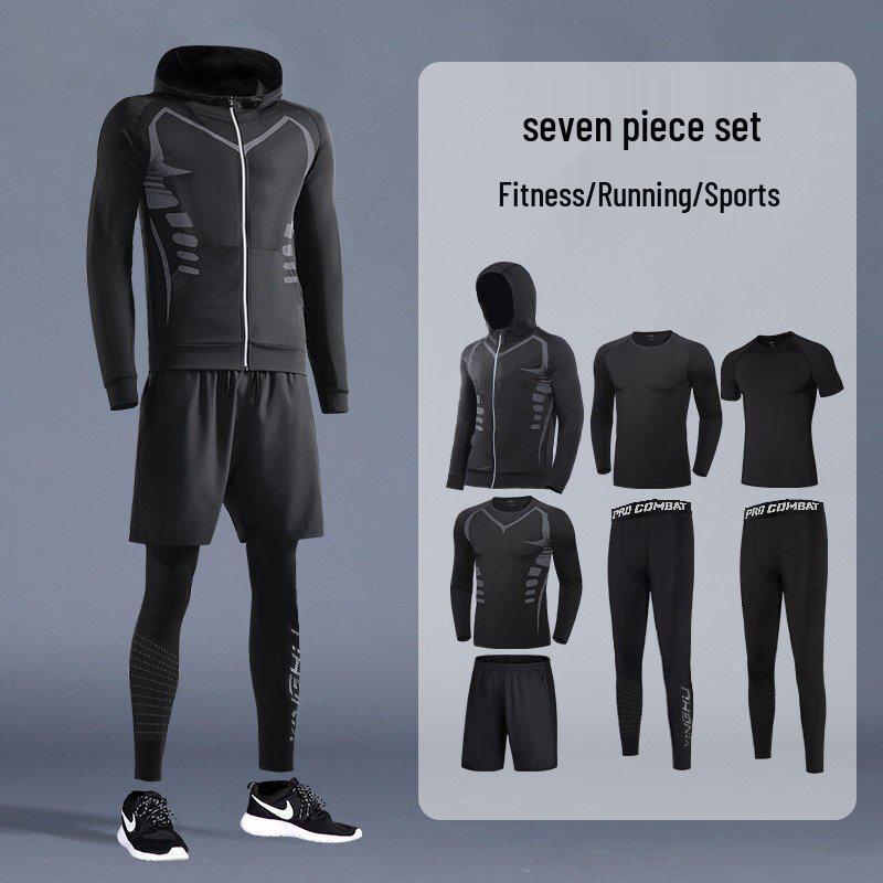 Herren Sportset: Laufen & Fitnessstudio Schnelltrocknend Hochelastisches Outfit