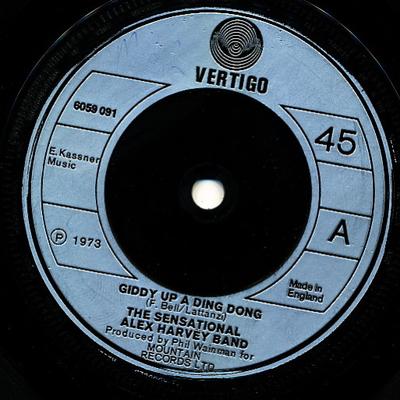 7inch Record SENSATIONAL ALEX HARVEY BAND - Giddy Up A Ding Dong 6059091 Vertigo 1973 UK Rock Used