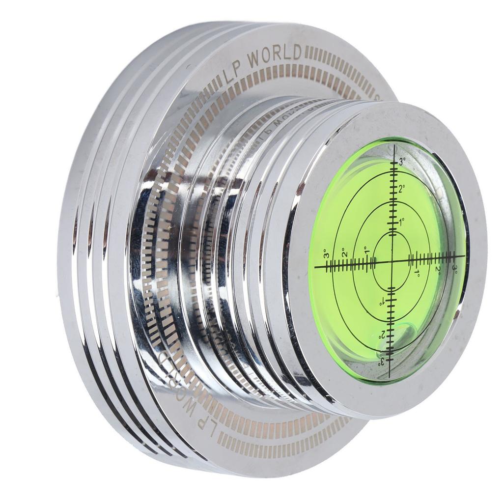 Record Weight Stablizer Turntable Disc Clamp with Bubble Leveling for LP Record Player 50HzSilver