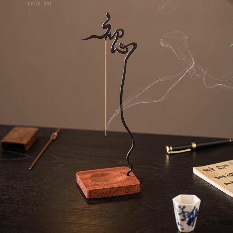 

Zen Hang Incense Burner & Holder - Wood Aromatherapy Ash Catcher - Tabletop Home Decor for Meditation, Yoga, Office, Tea Table