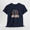 T-shirt Unisex in Cotone Pesante dei Chicago Bears, Abbigliamento per Fan Sportivi, Maglietta per il Giorno della Partita.