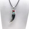 Fashion Brave Men's Pendant Necklace Vintage Bronze Wolf Tooth Alloy Pendant Necklace Fashion Choker Jewelry
