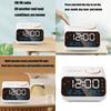 12/24 Hour Clock FM Radio LED Alarm Clocks with USB Charging and Temperature Humidity Display for Bedside Use