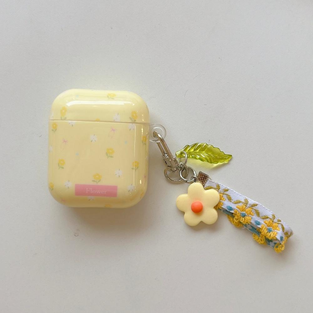 

ins wind yellow small floral application airpodspro3 apple wireless bluetooth headset case airpods4 new AirPods 1 /2 generation anti-drop pro2 third AirPods Pro 3