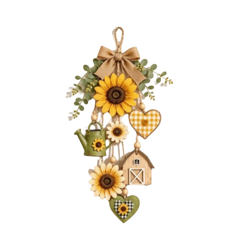 Wooden Autumn Theme Decorations Kit Maple Leaf Fall Harvest Pendant Material Kit Party