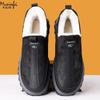 Mode Winter Herren Baumwollschuhe Wasserdicht Rutschfest Winter mit Dickem Fleece Warm Stoffschuhe Herren Schneestiefel Übergröße 38-46