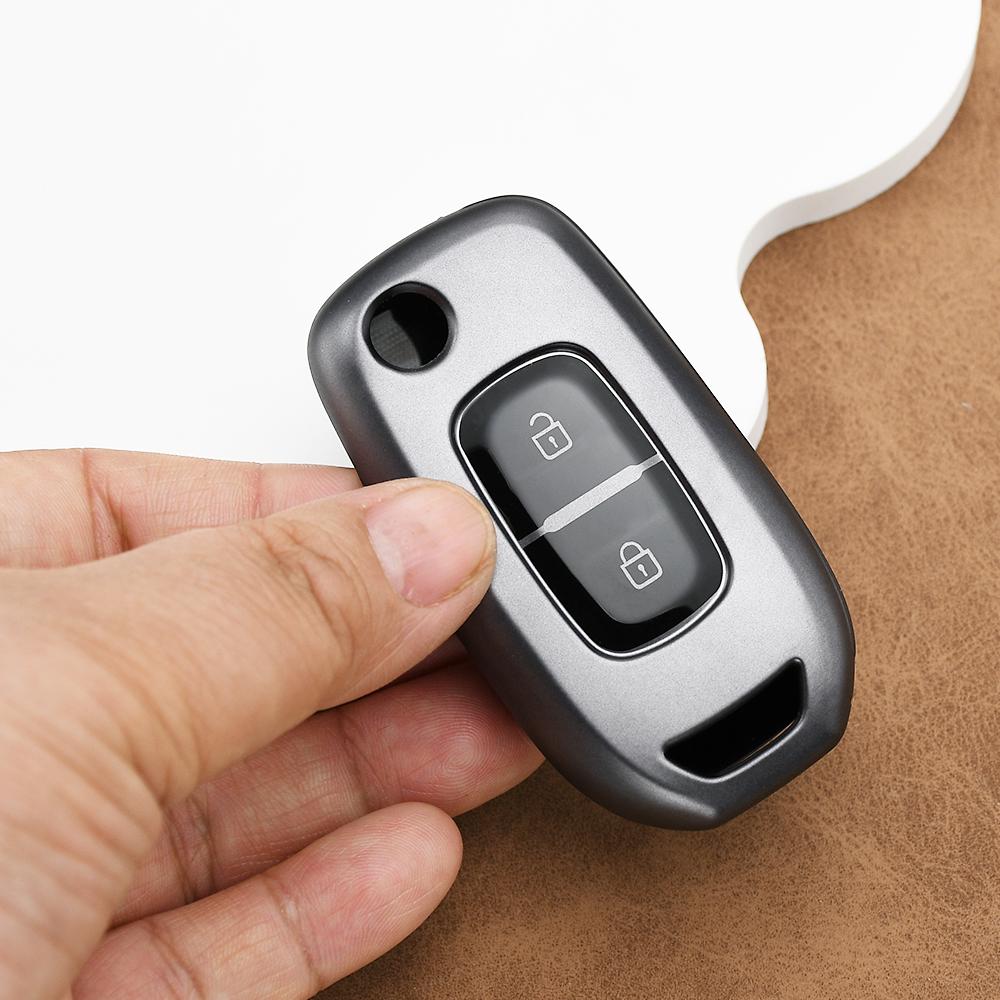 Tpu Auto Shell Fob Holder Car Flip Key Case Cover Bag For Renault Sandero Stepway Logan Clio 5 Arkana Kwid Kadjar Captur Megane