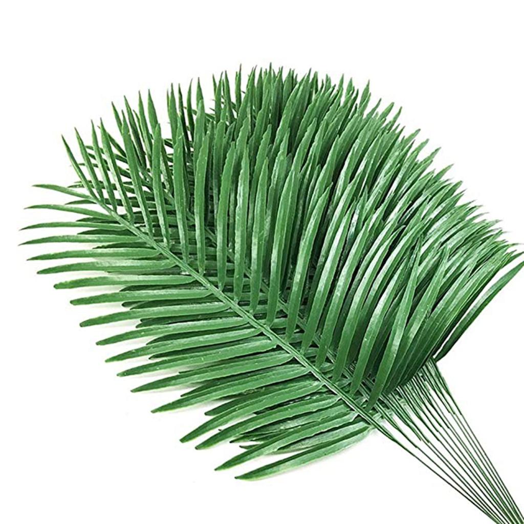 20Pcs Artificial Palm Leaves Faux Fake Palm Fronds Plant (Green) uygun